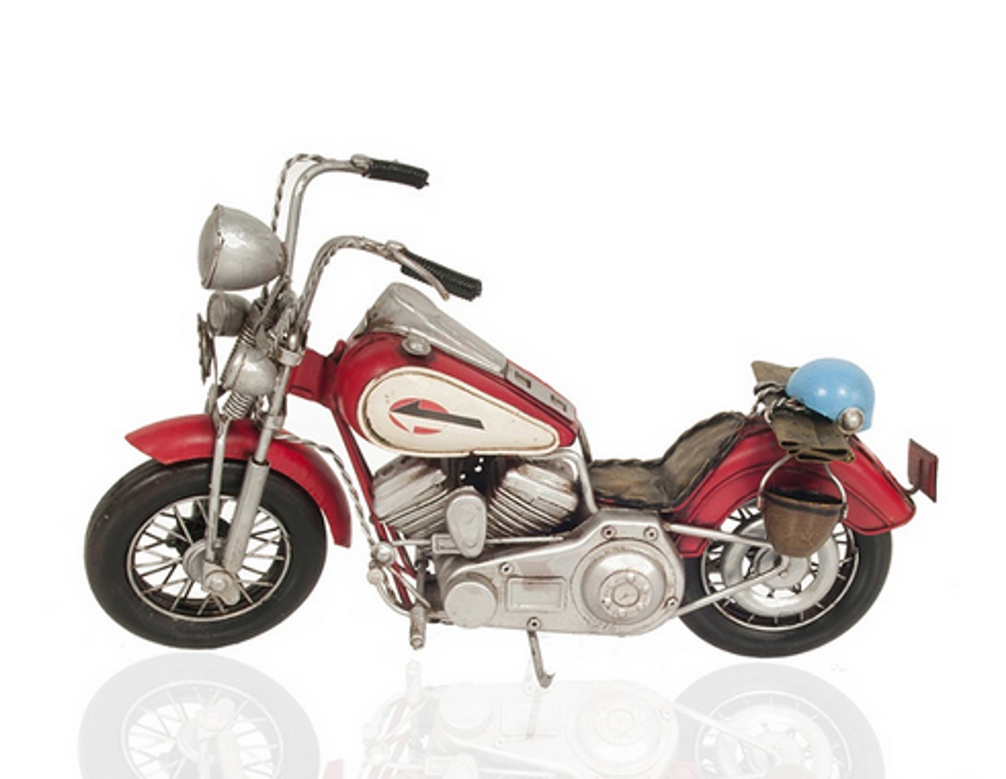 Red Metal Harley-Davidson Model Motorcycle