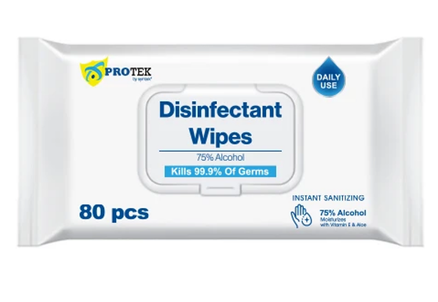 ProTek Disinfectant Wet Wipes with Vitamin E & Aloe