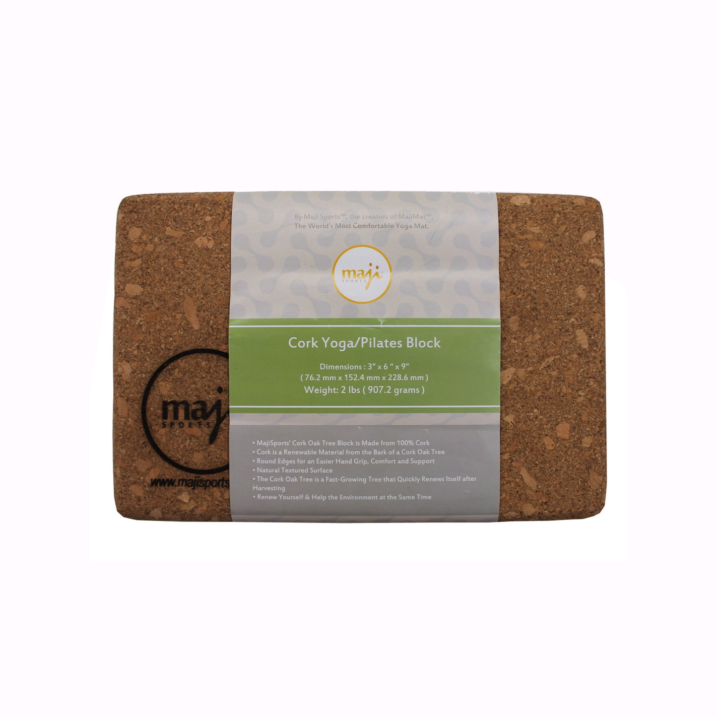 Maji Sports Carbonized Bamboo Yoga & Pilates Block