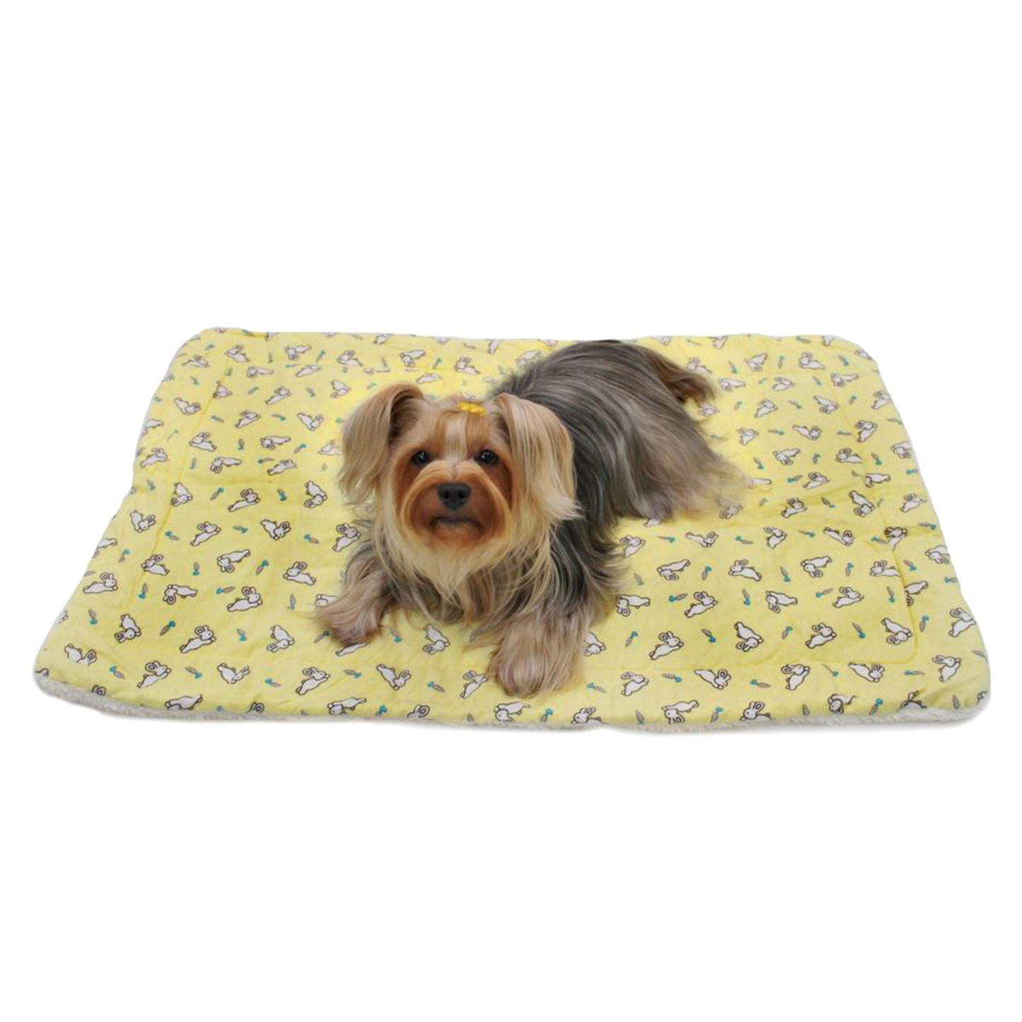 Hopping Bunny Flannel Plush Pet Blanket