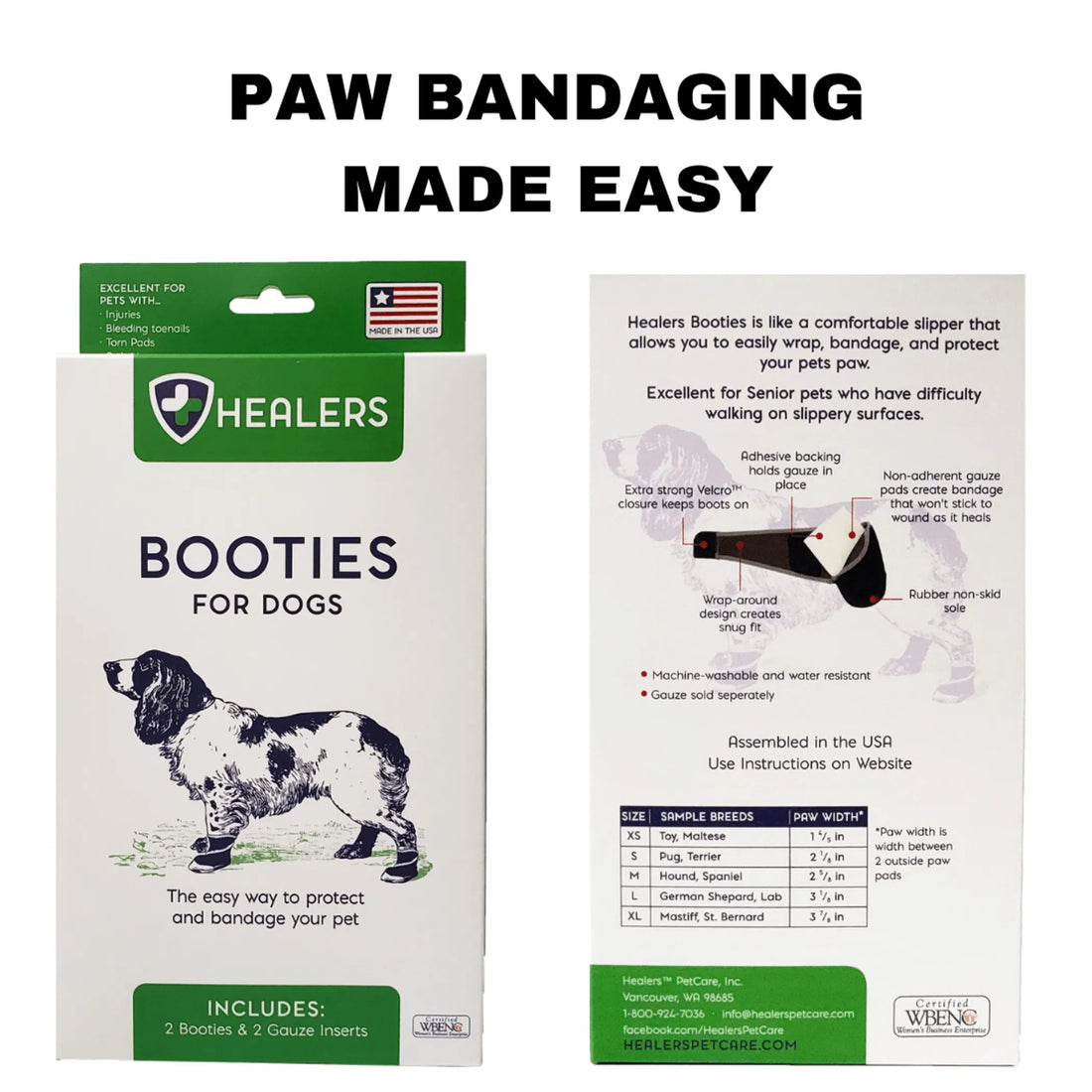 Healers Petcare medical dog booties, dog walking outdoors