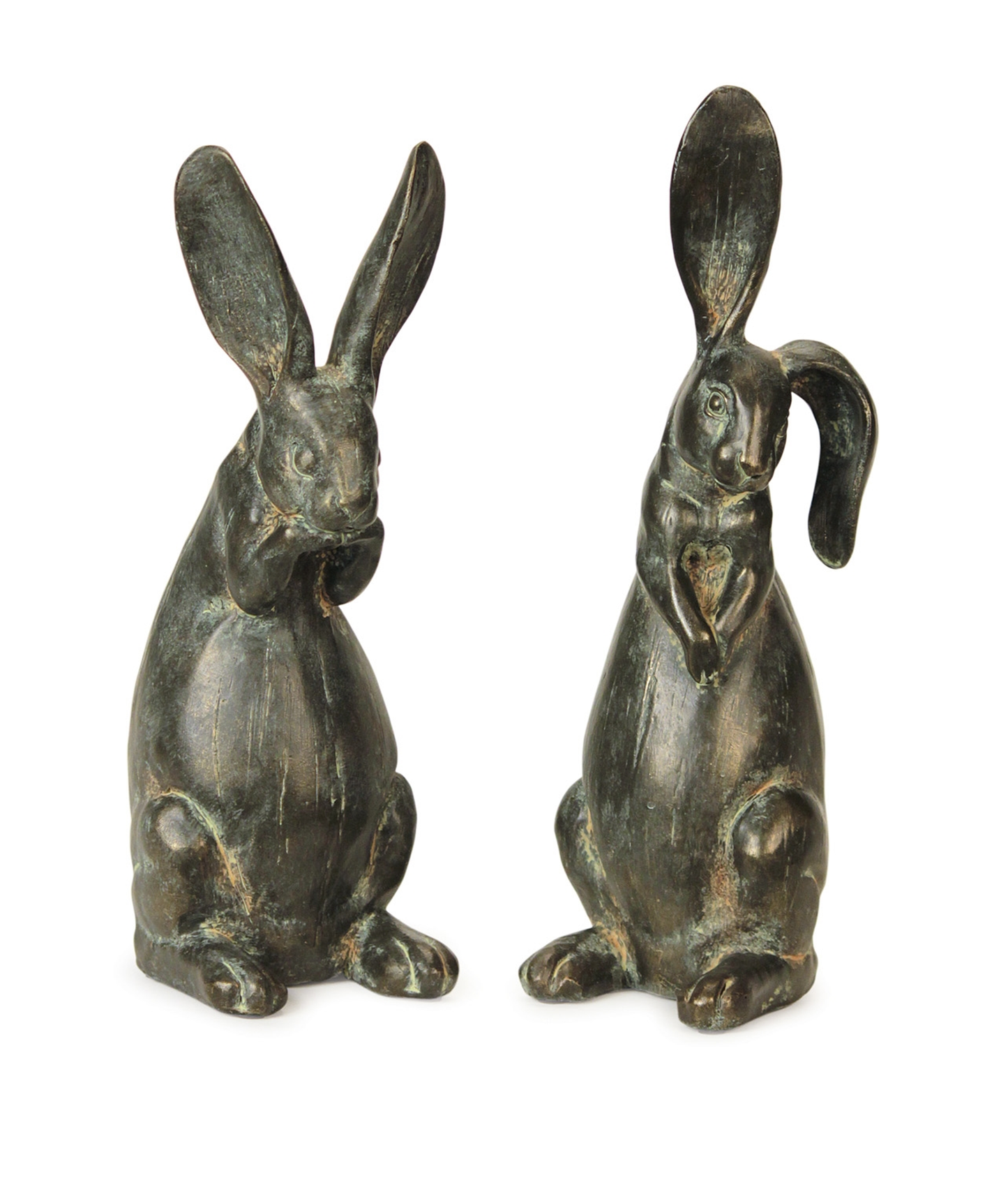 Floppy Eared Rabbit Figurines, Set of 2 (16.75 in)