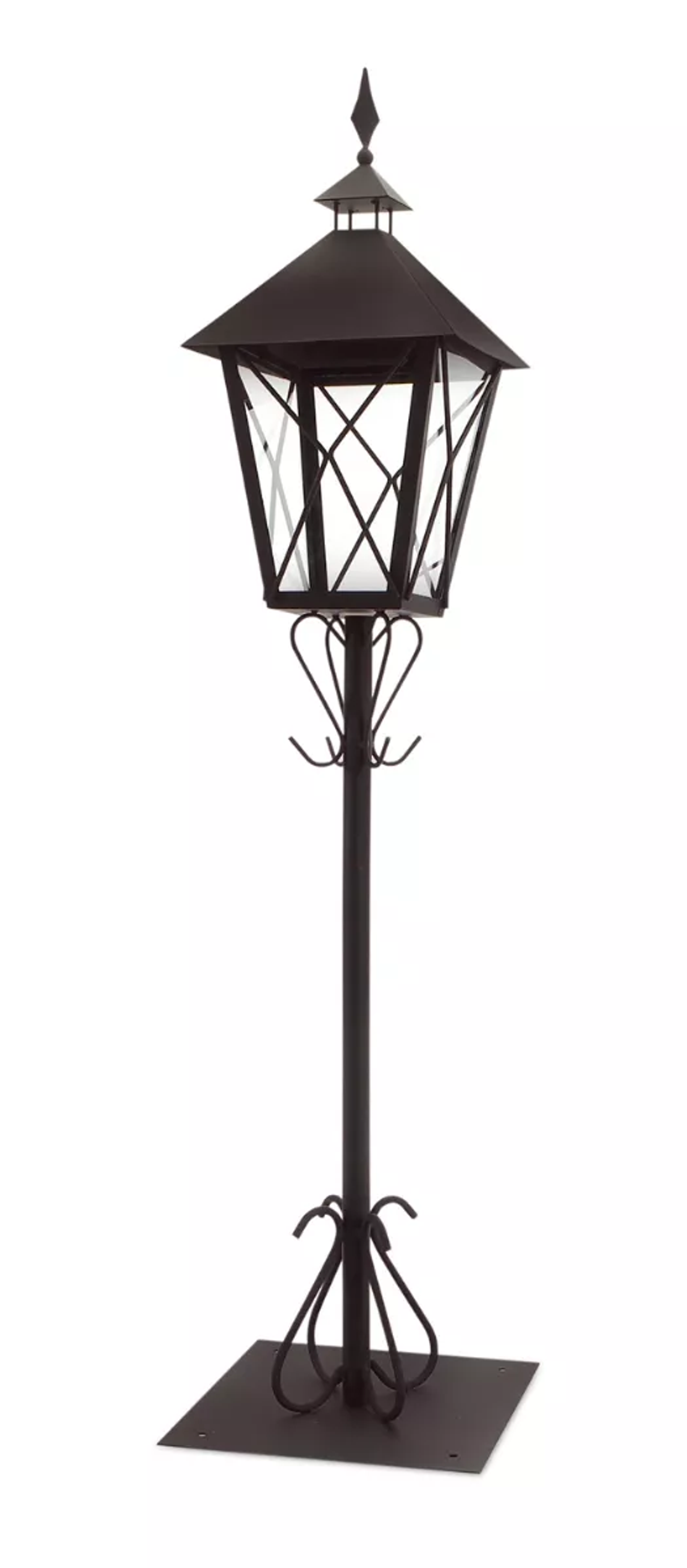 Iron & Glass Lantern with Post, 67"H