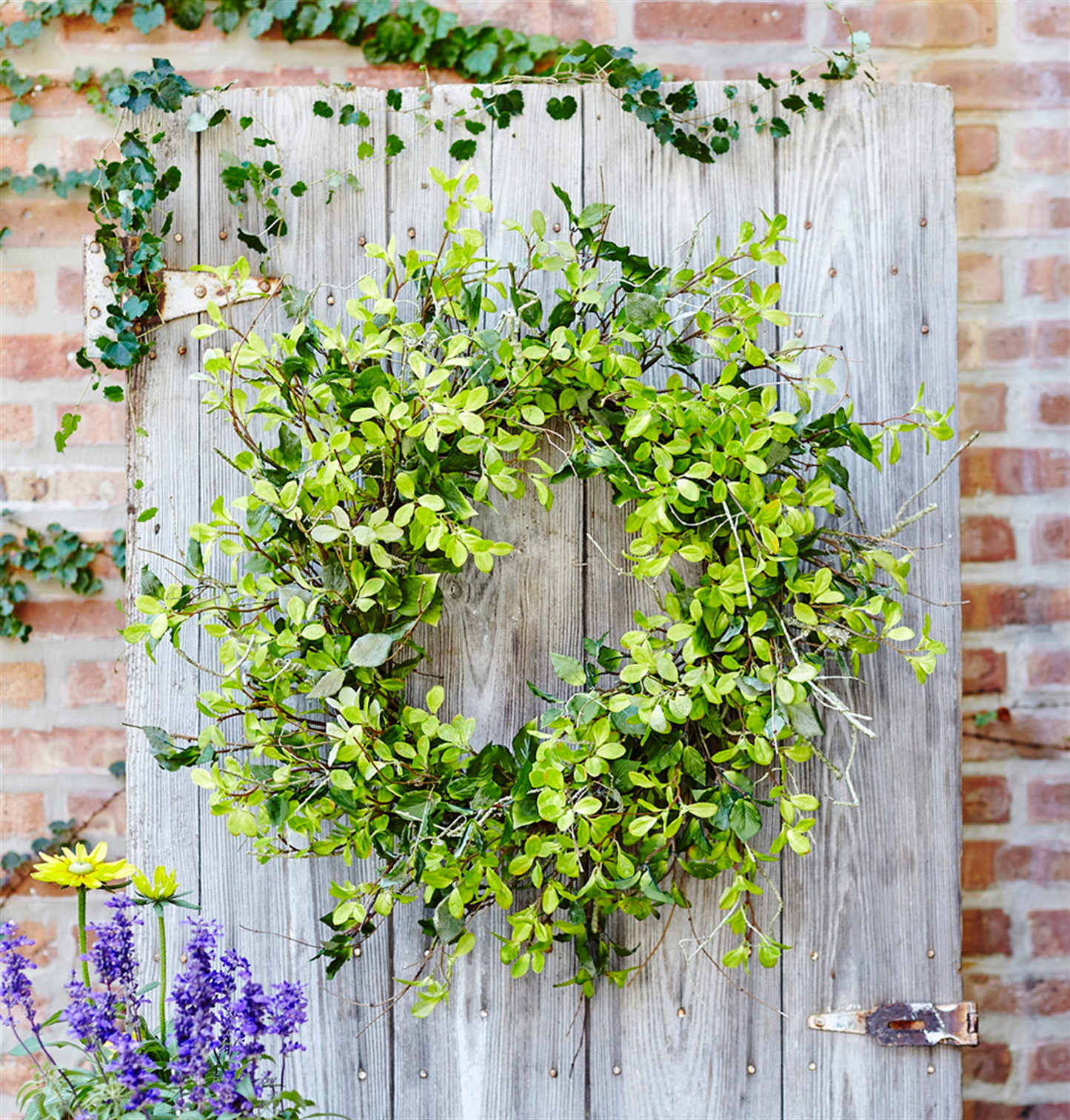 Oversized Mixed Foliage Wreath, 30"D