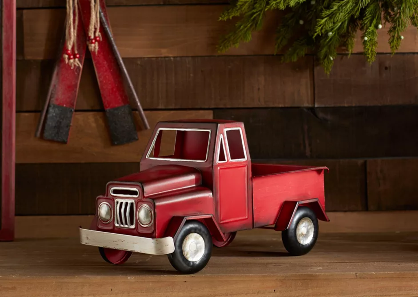 Decorative Metal Truck (16"L x 9"H)