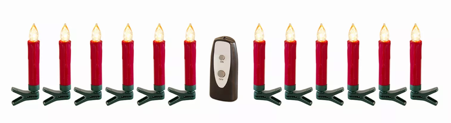 LED Clip-On Taper Candles, Set of 24, 4.5"H