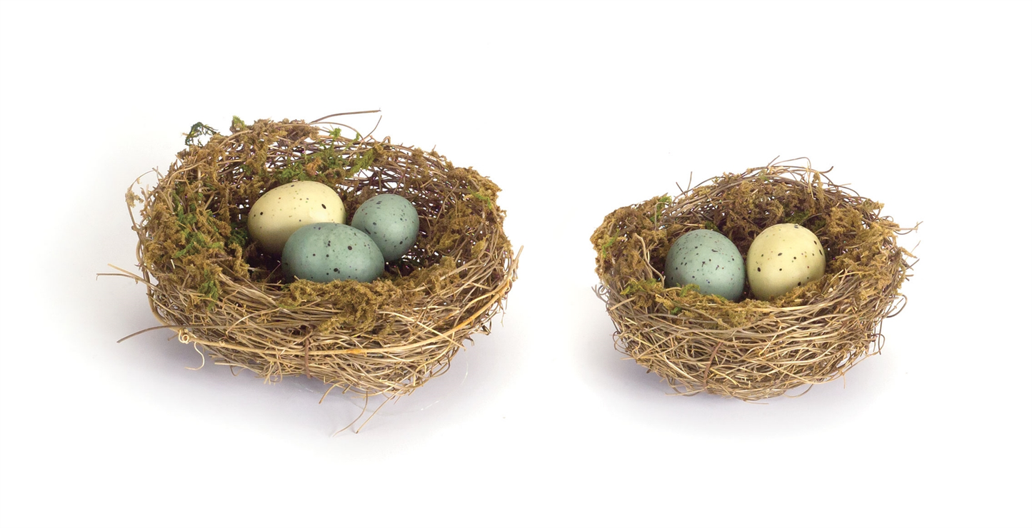 Melrose Angel Vine Nest with Eggs, Set of 12