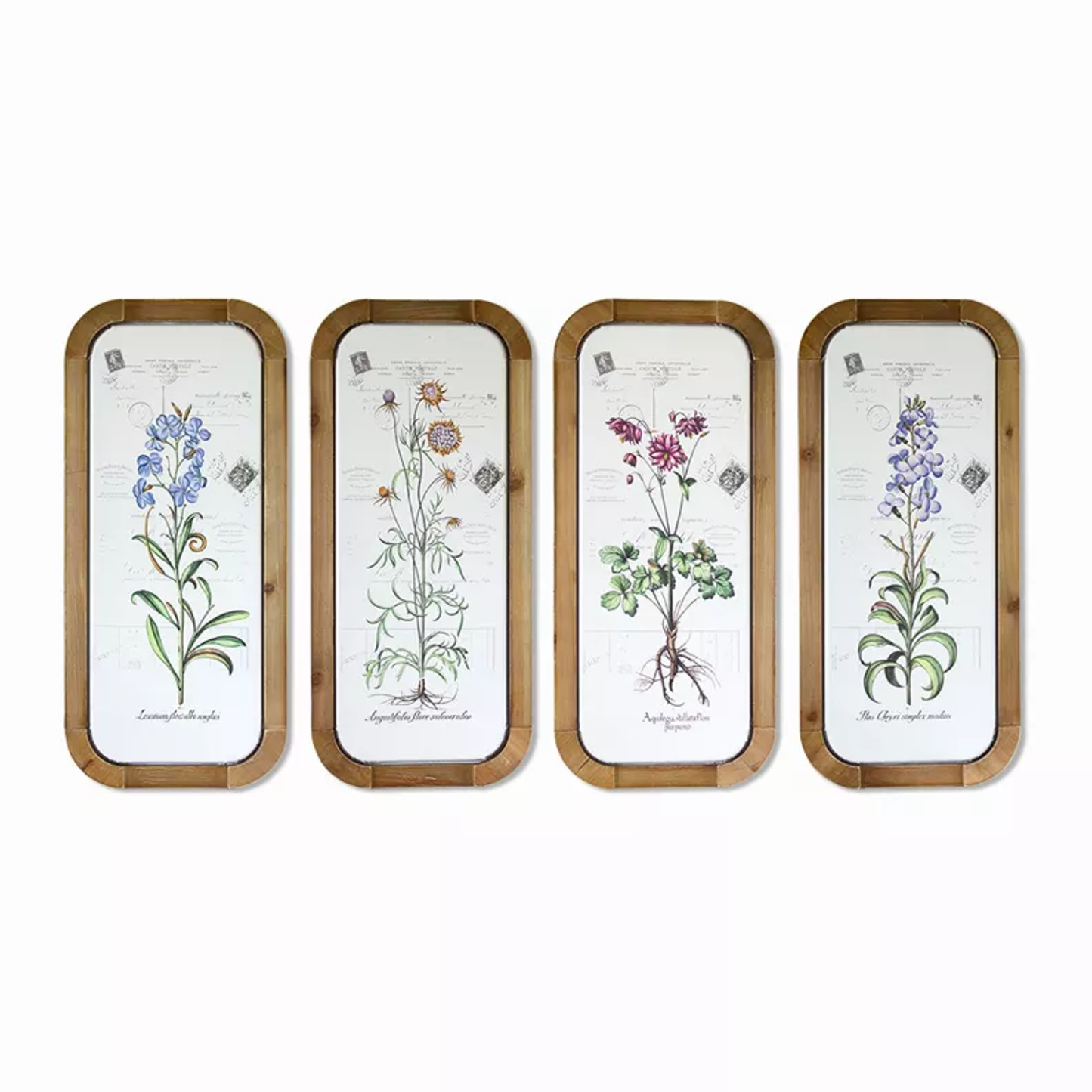 Floral Iron Wall Plaques, Set of 4