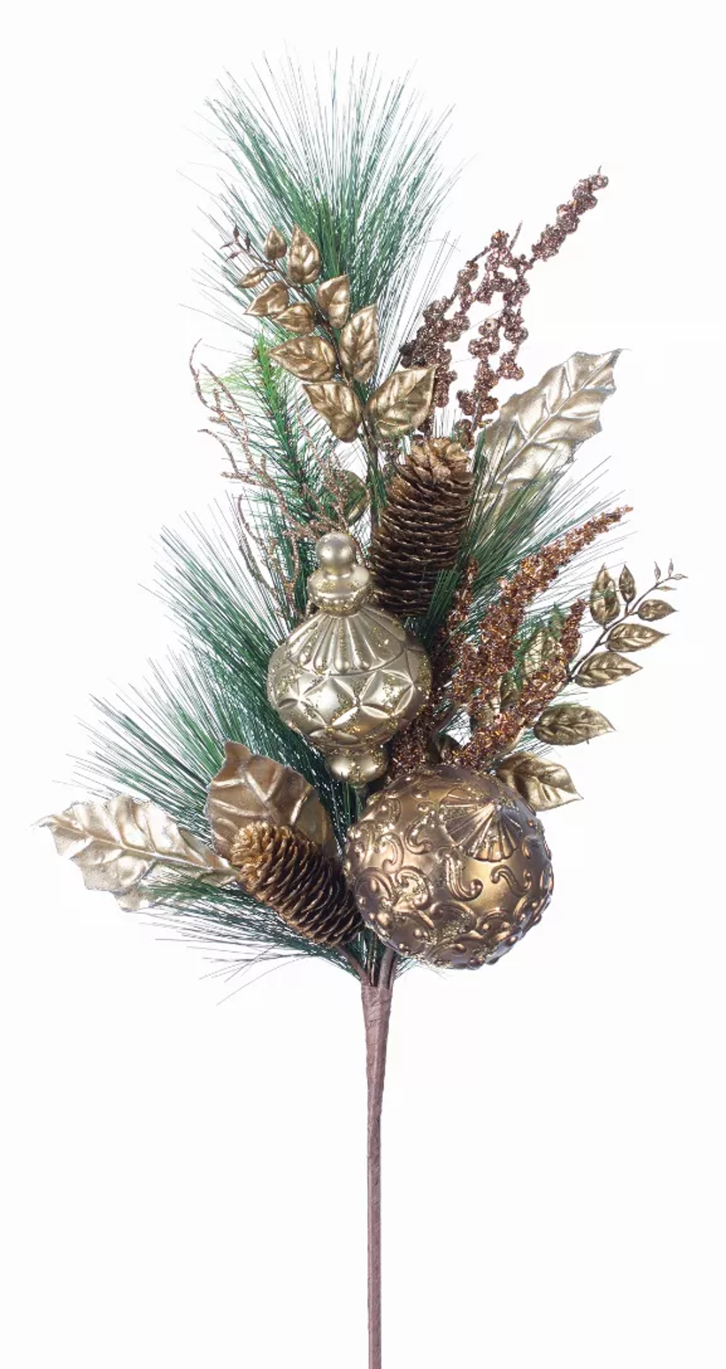 Pine Spray with Ornament, Set of 4 (31in)
