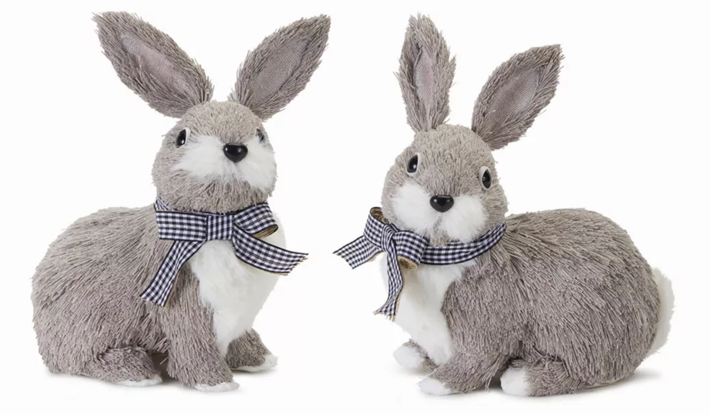 Rabbit Figurines Set of 4, 7.5" Polyester & Foam