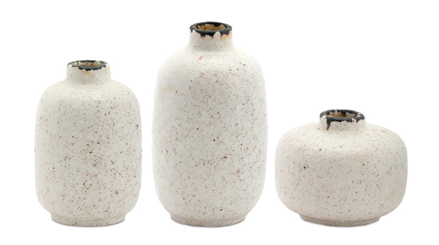 Terra Cotta Mini Vase Set of 6, Thrown Look - Melrose
