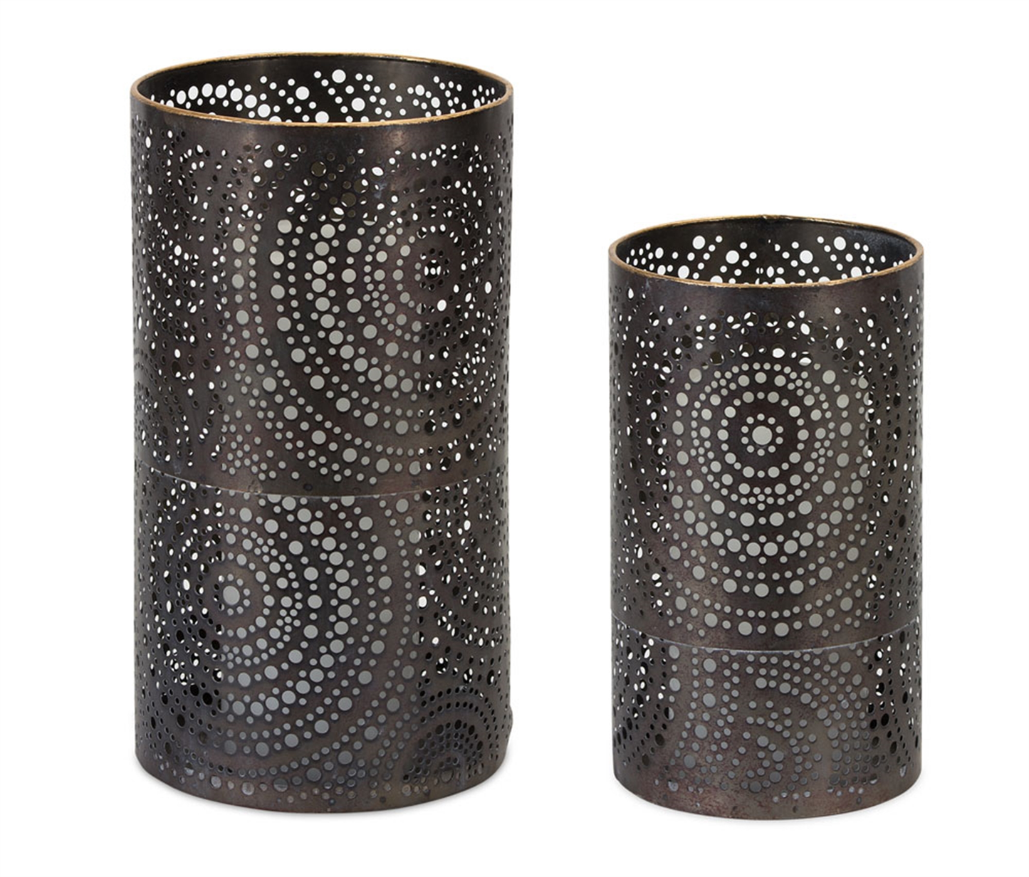Metal Candle Holders Set of 4, 8" & 10" (Style B)
