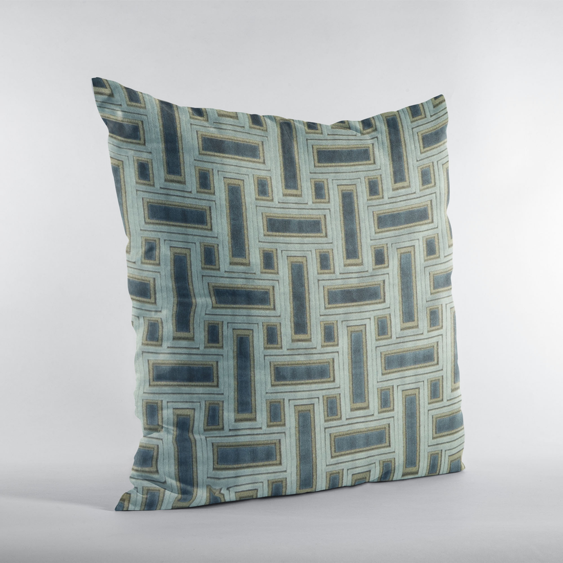 Plutus Hazy Stony Cut Velvet Luxury Throw Pillow