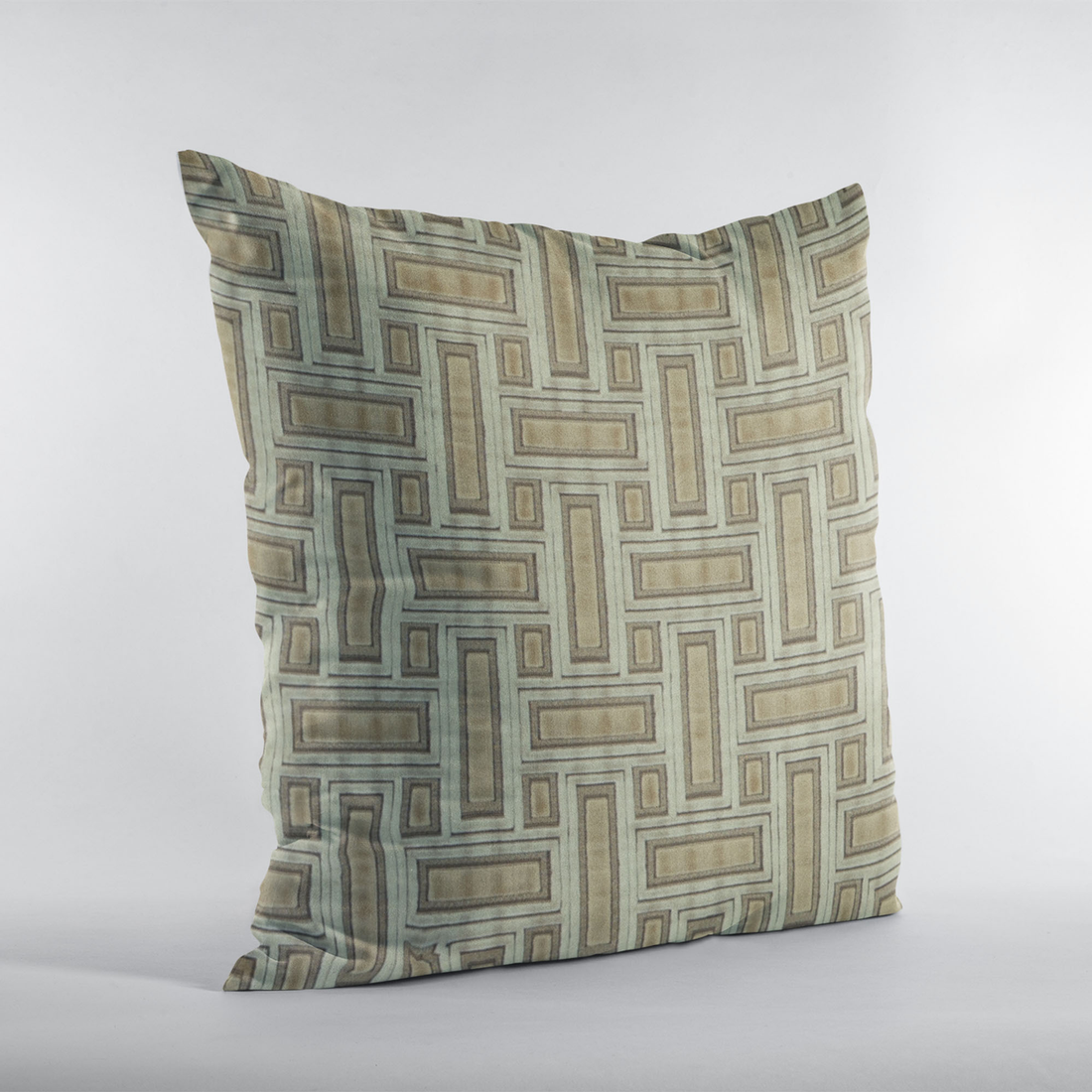 Plutus Bronze Stony Cut Velvet Luxury Throw Pillow