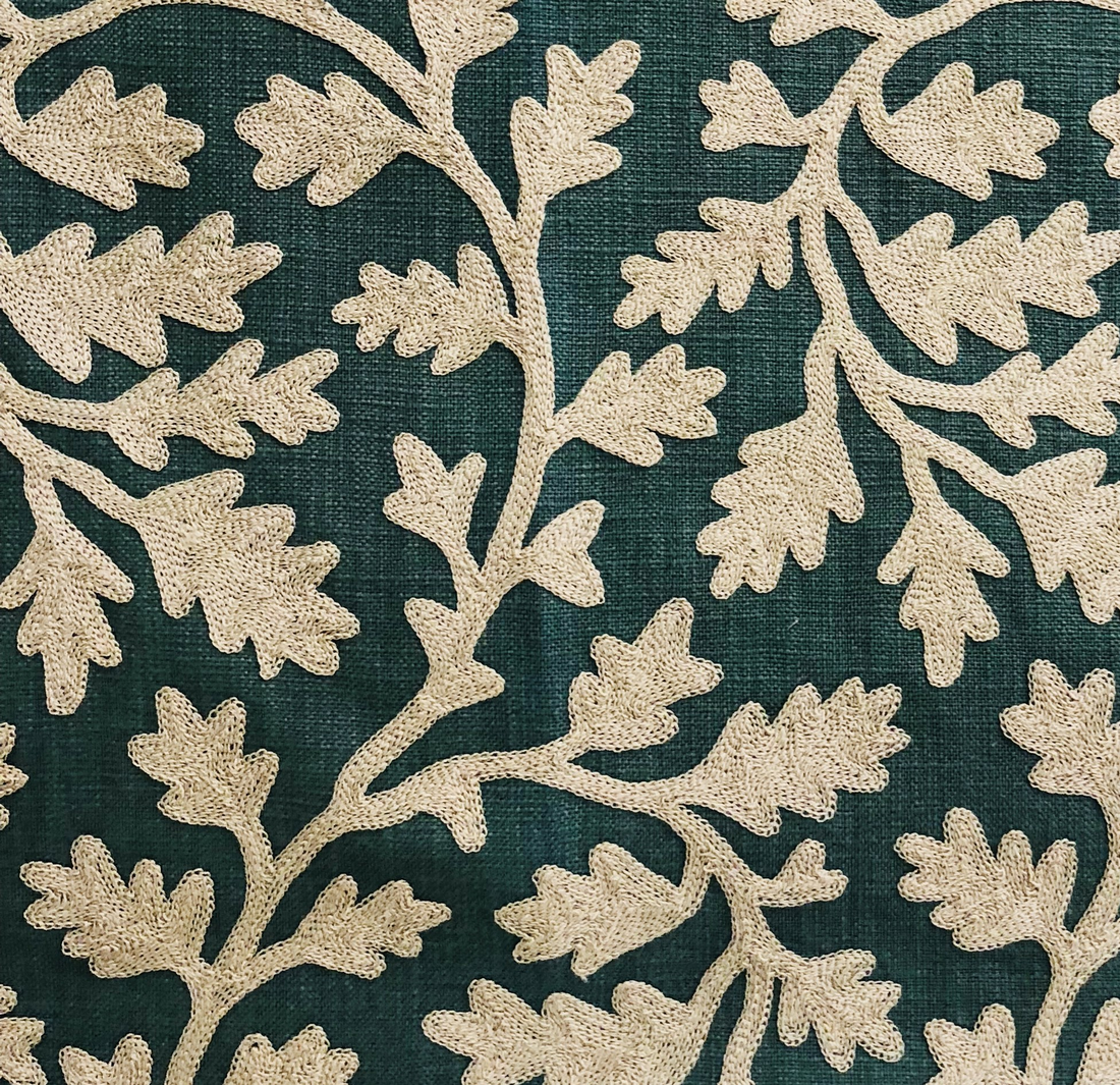 Plutus Wild Emerald Figleaf in Green Luxury Throw Pillow