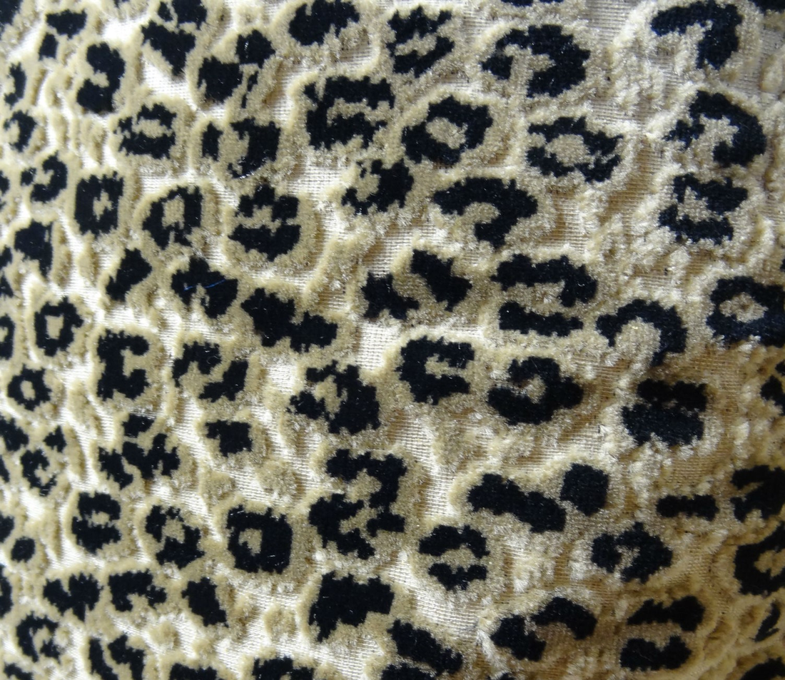 Plutus Wild Cheetah Taupe and Black Handmade Luxury Pillow