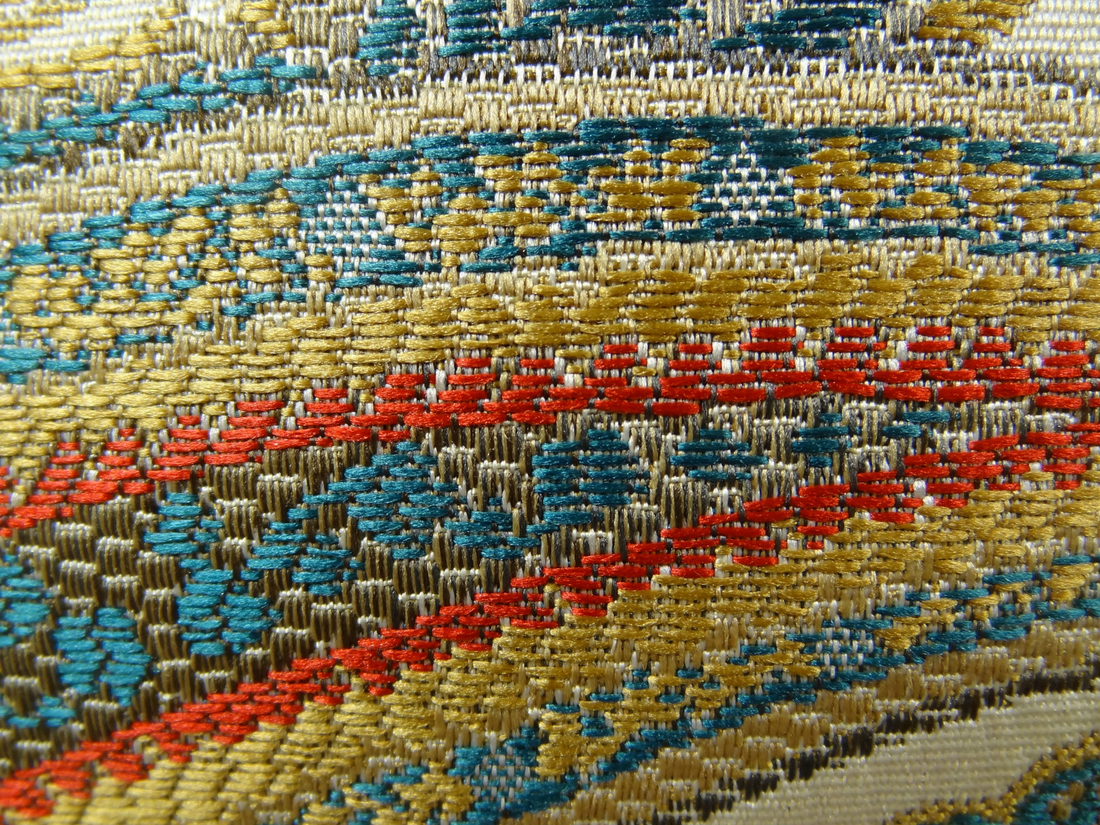 Plutus Paisley Bay Cream Red and Blue Handmade Luxury Pillow