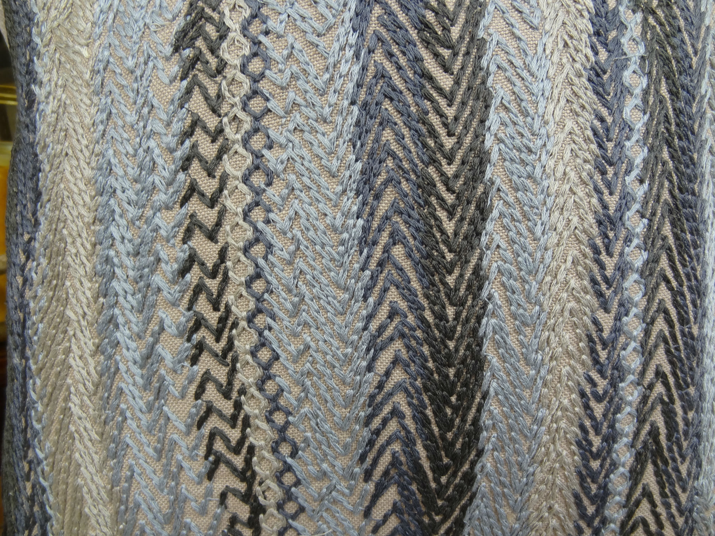 Plutus Blue Gate Gray Blue and Taupe Handmade Luxury Pillow