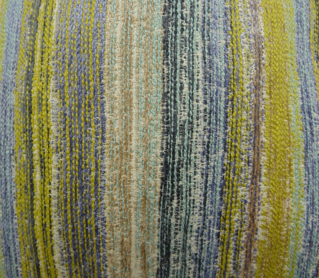 Plutus Clear Shore Blue Mustard and Lavender Handmade Luxury Pillow