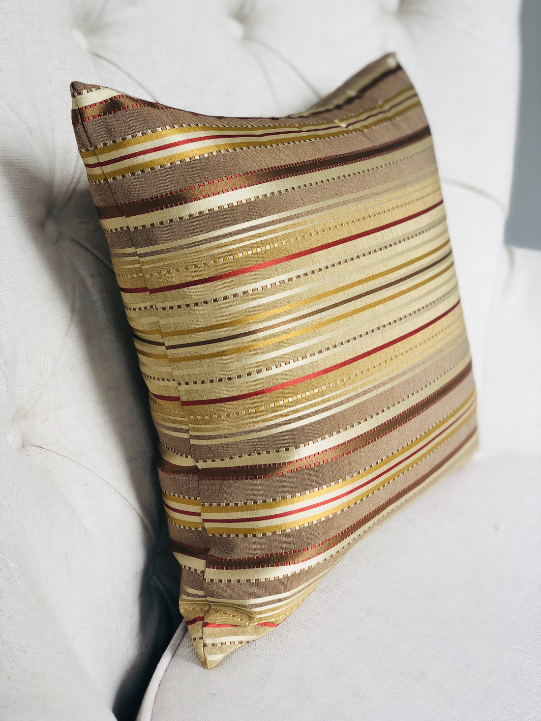 Plutus Macedonia Gold Red and Silver Handmade Luxury Pillow
