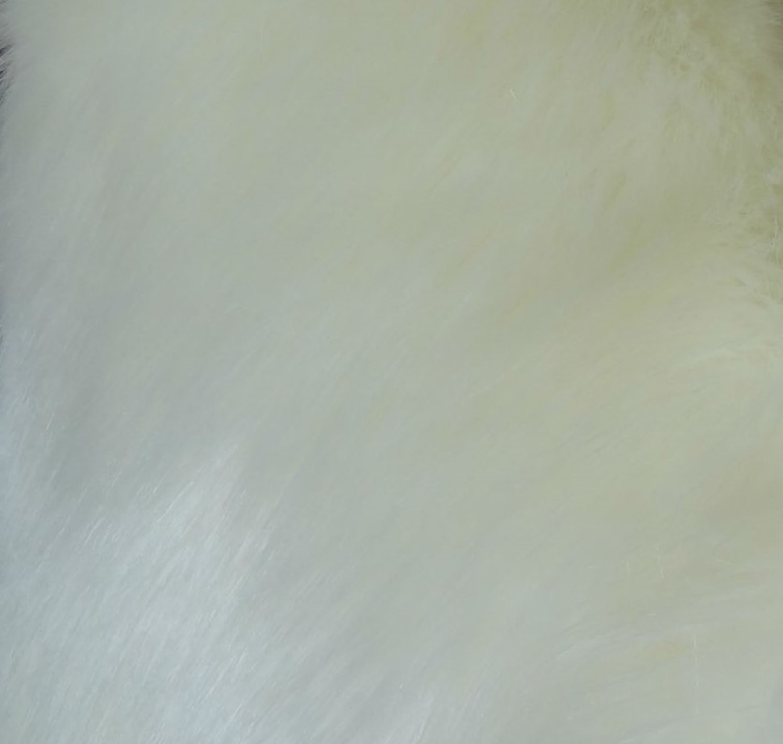 Plutus Arctic Fox White Ivory Faux Fur Throw Pillow