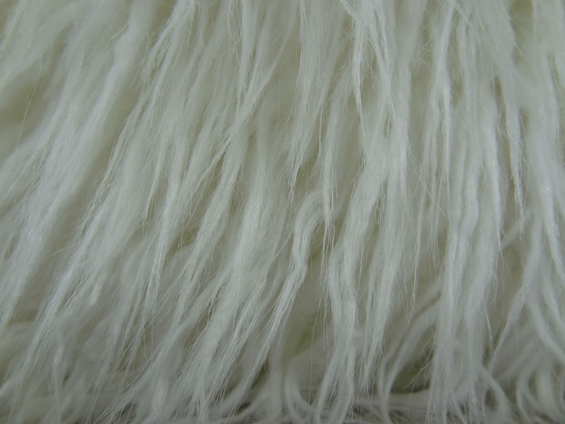 Plutus Mongolian White Faux Fur Luxury Throw Pillow