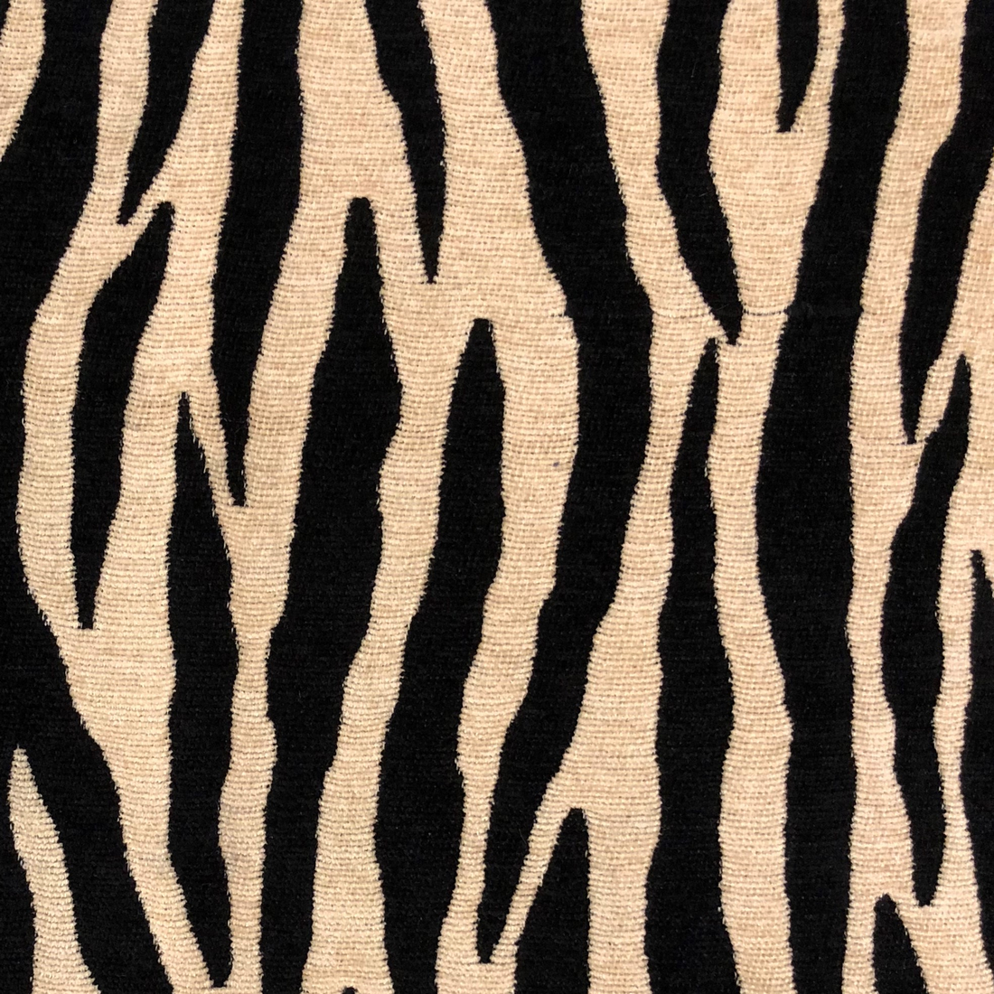 Plutus Zippy Zebra Black and Beige Luxury Throw Pillow