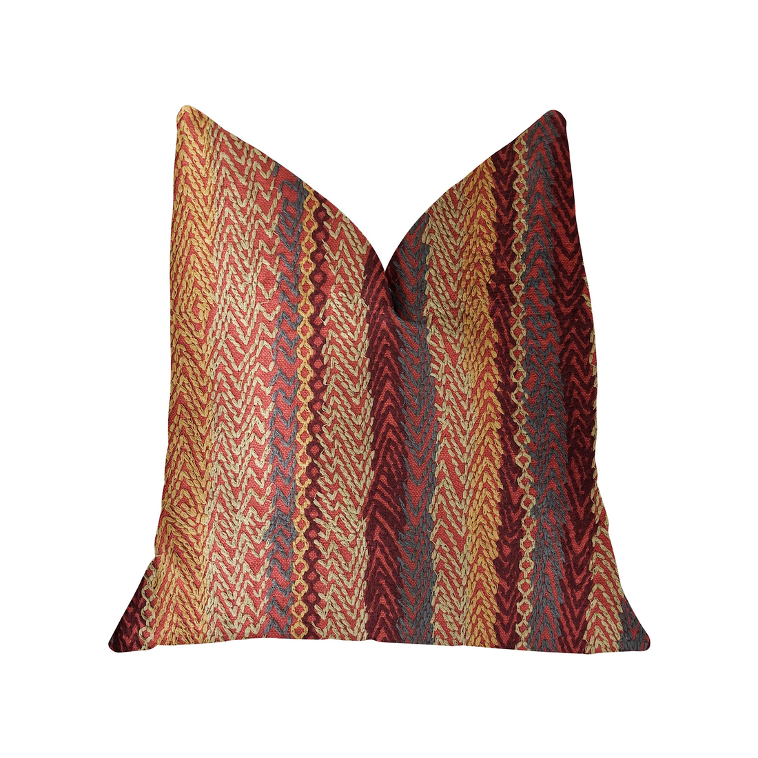 Plutus Red Cosmo Multicolor Luxury Throw Pillow