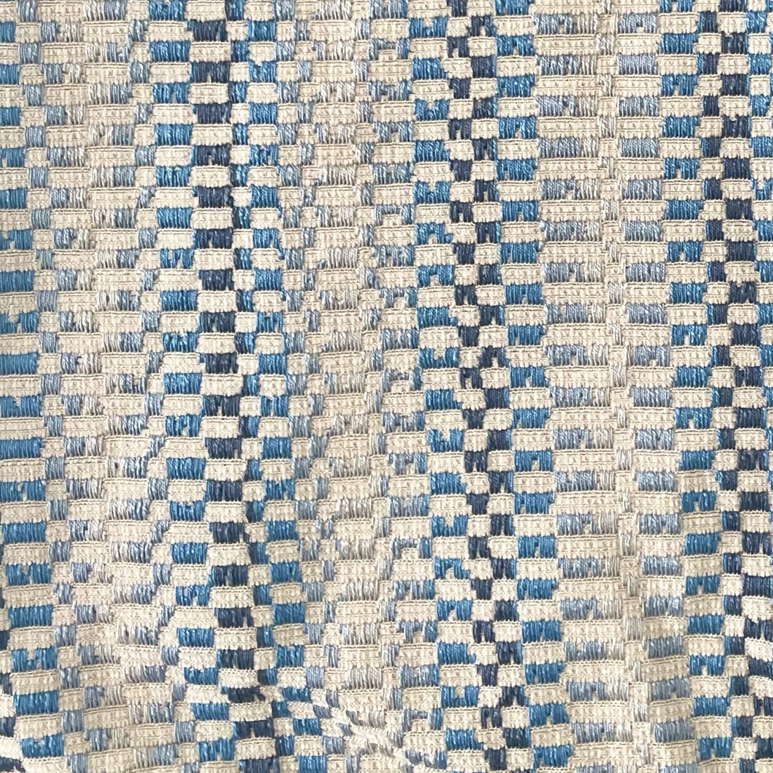 Plutus Garden Tassel Blue Stripes Luxury Outdoor/Indoor Throw Pillow