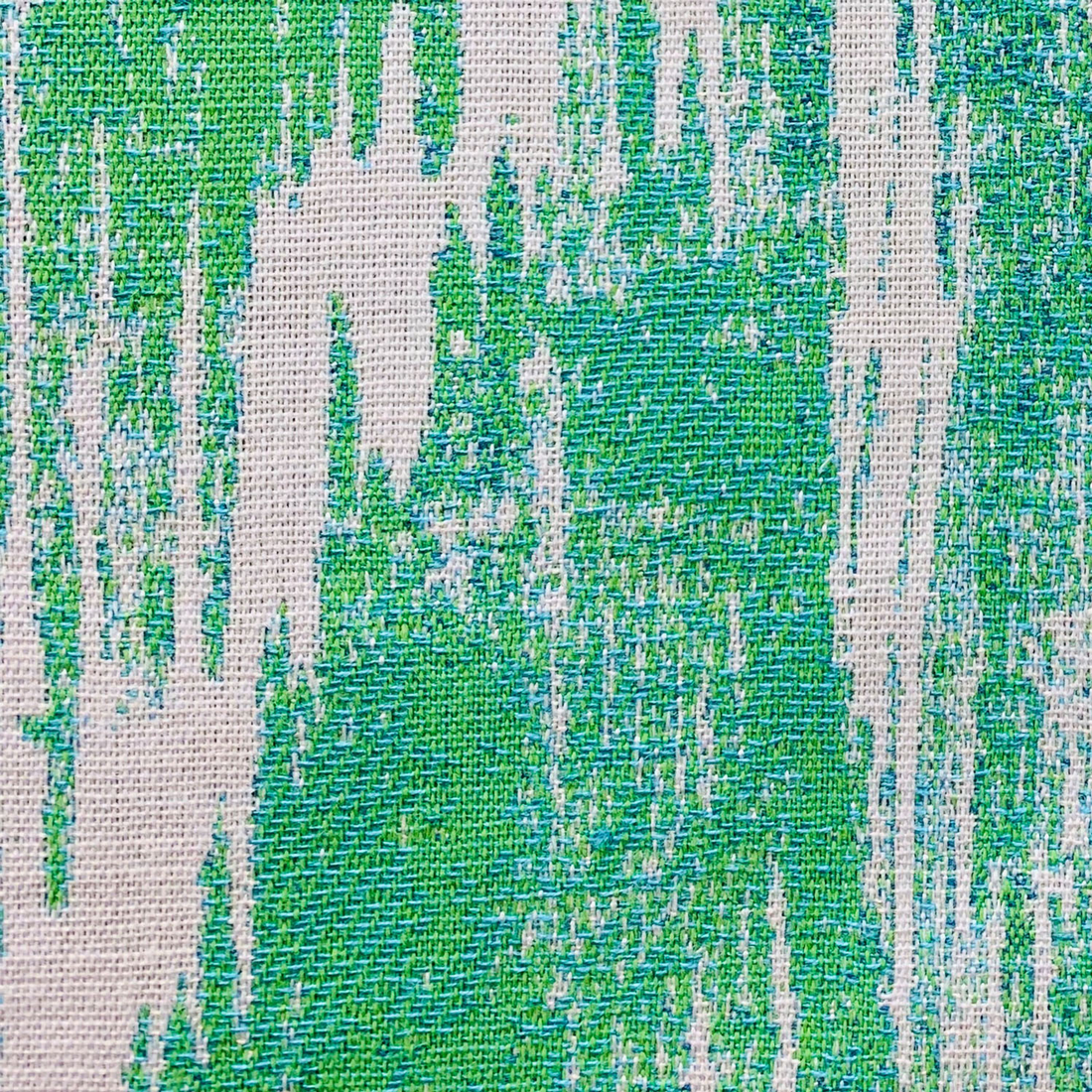 Plutus Green Avalanche Green Ikat Luxury Outdoor/Indoor Throw Pillow