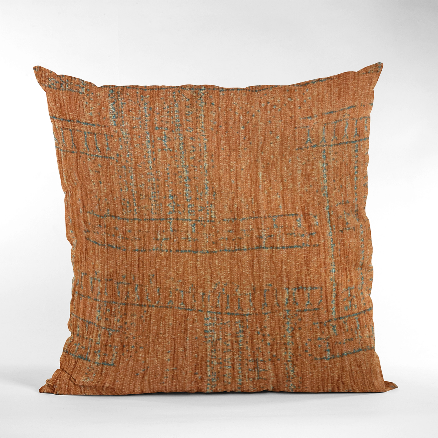 Plutus Orange Lux Geometric Luxury Throw Pillow