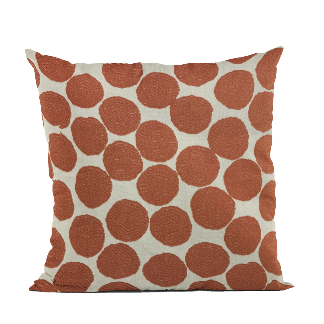 Plutus Red, Beige Tomato Dot Luxury Throw Pillow