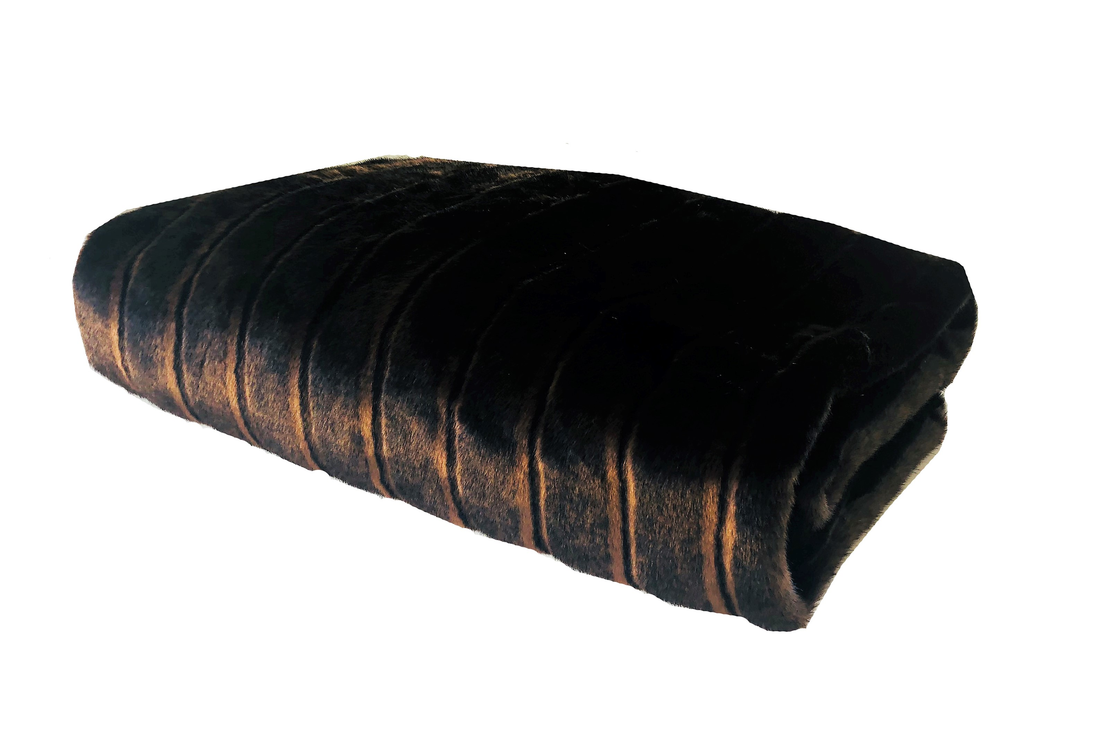 Plutus Fancy Brown Mink Handmade Luxury Throw