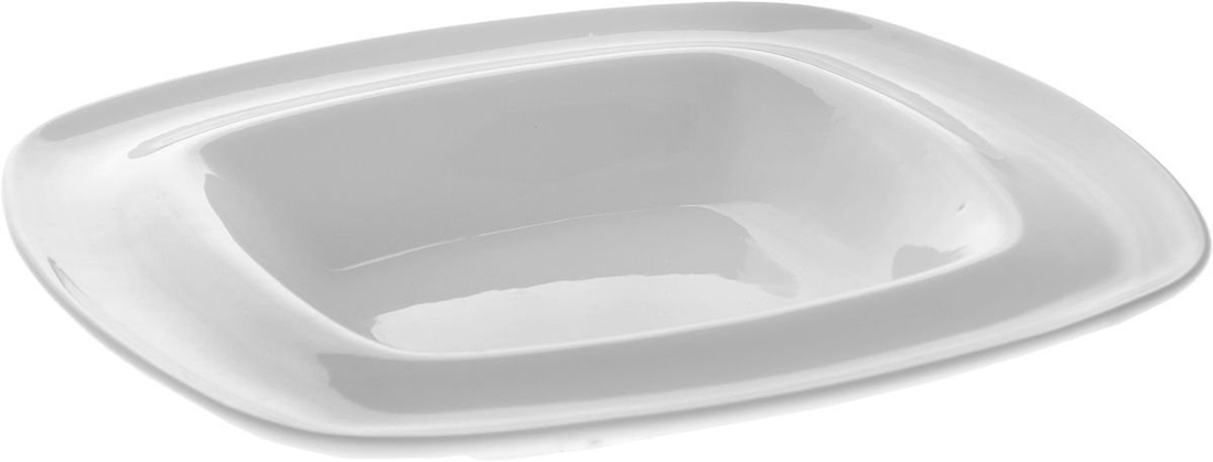 Wilmax Porcelain Square Deep Plate, 8.5 in / 300 ml