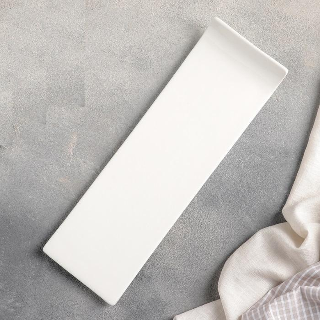 Wilmax White Porcelain Flat Rectangular Serving Dish, 12 in