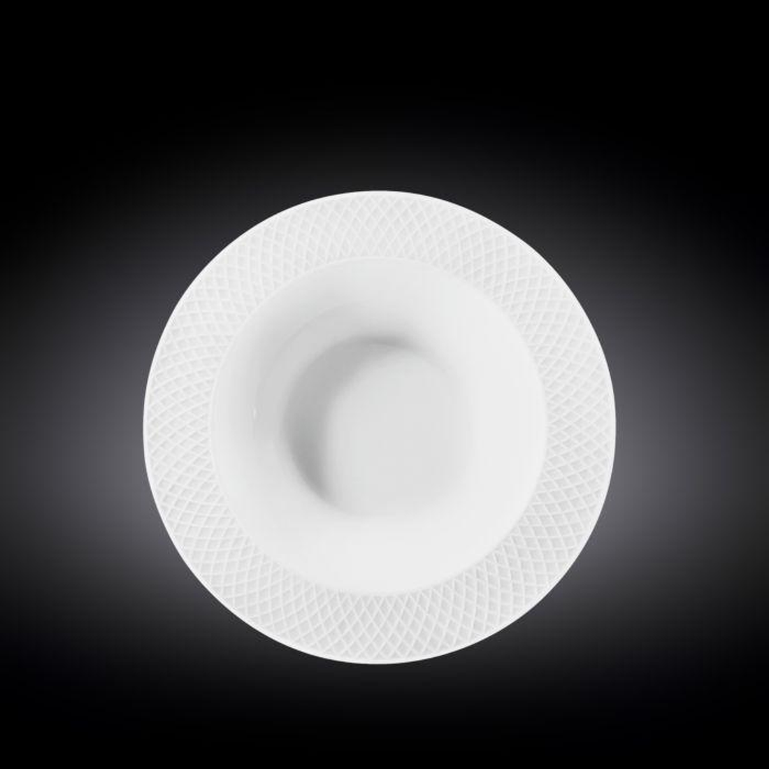 Wilmax Fine Porcelain Deep Plate, 9 in / 22.5 cm, Set of 6
