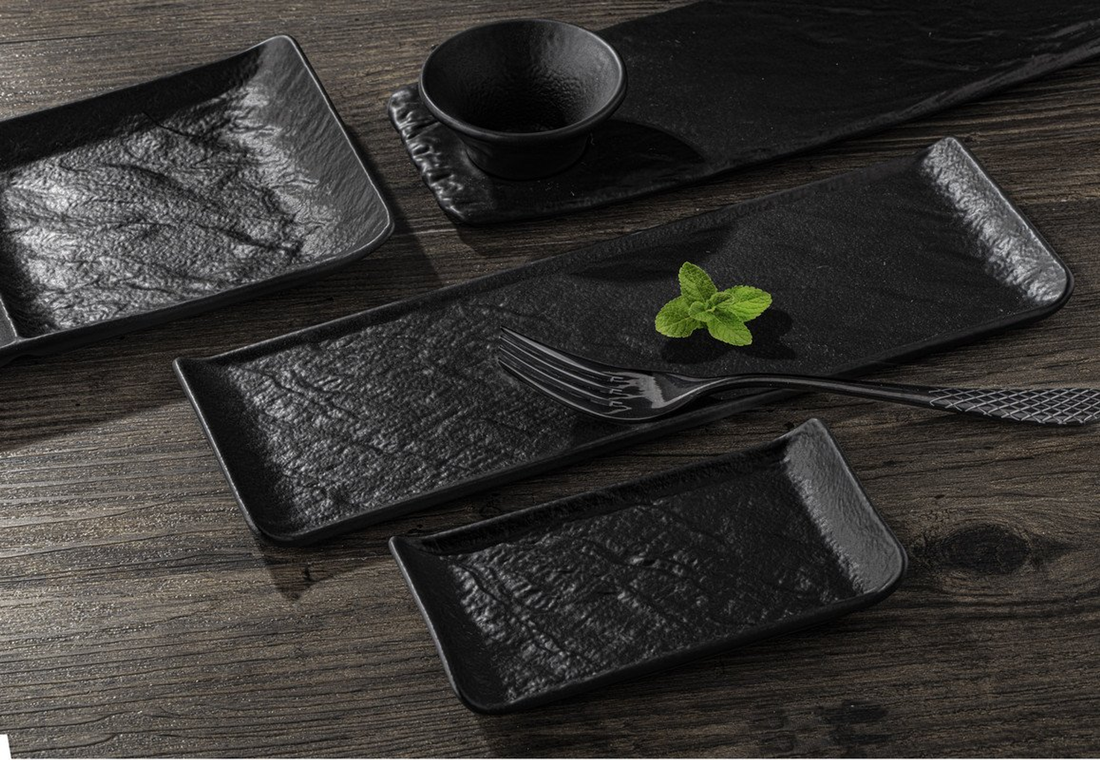 Wilmax SlateStone Rectangular Dish, 18.25 x 3.75 in / 46.5 x 9.5 cm