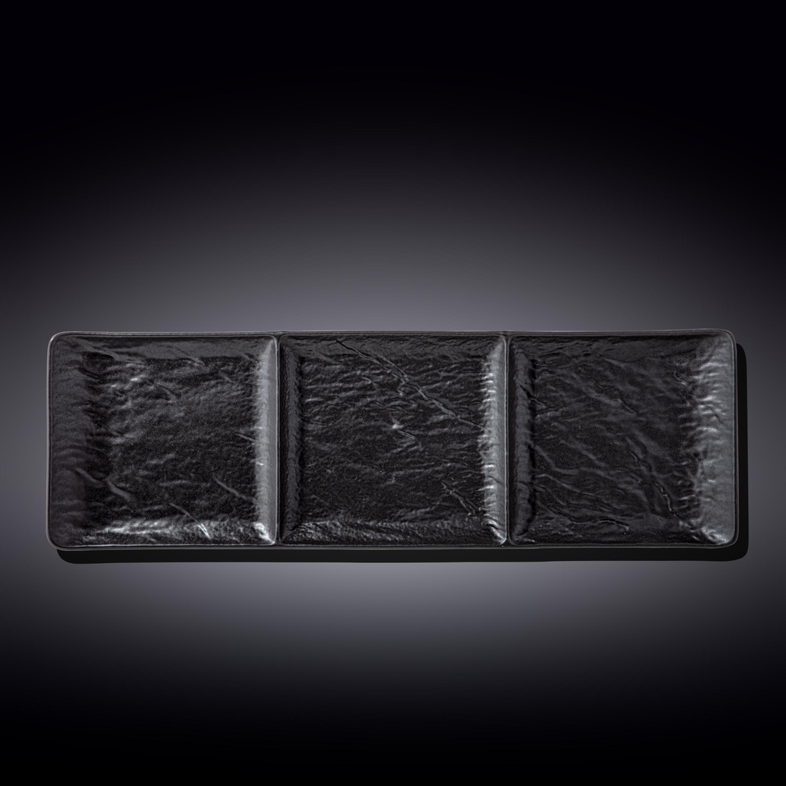 Wilmax SlateStone 3-Section Serving Dish, 16 x 5 in / 40.5 x 13 cm