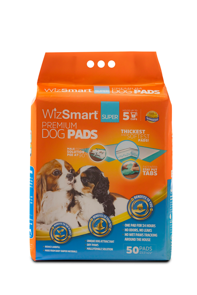 WizSmart All Day Dry Dog Pee Pads, Ultra 30 Count
