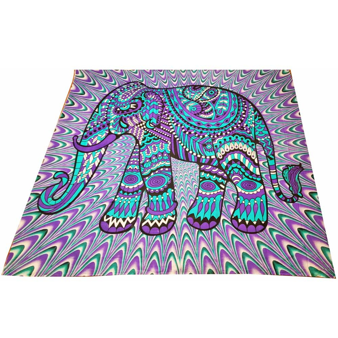 Festival Boho Jeweled Elephant Tapestry, 90 x 80 in
