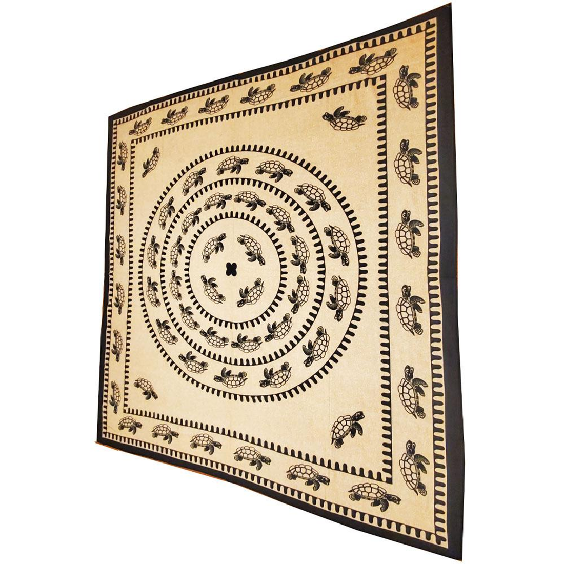 Nautical Sea Turtle Bohemian Tapestry, 90 x 80 in