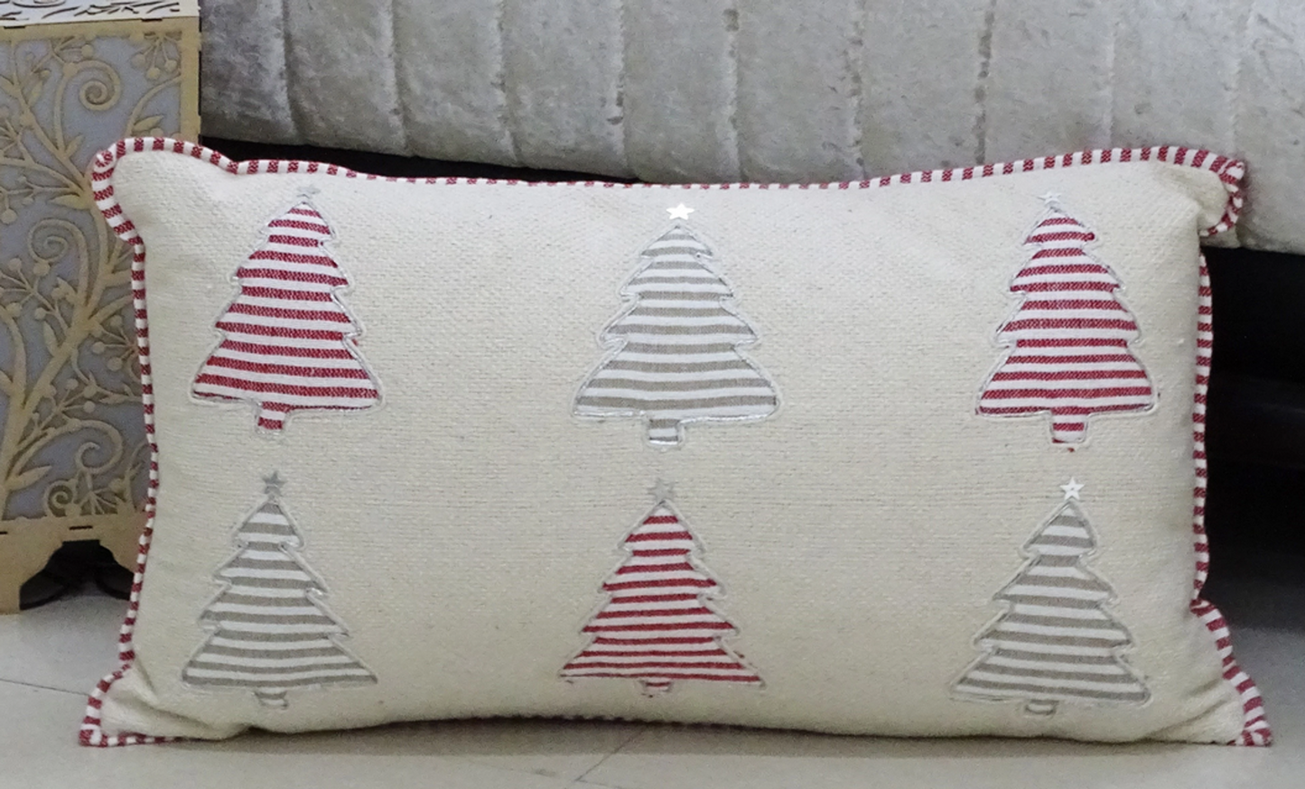 Chicos Home Colorful Christmas Tree Throw Pillow, 14x24