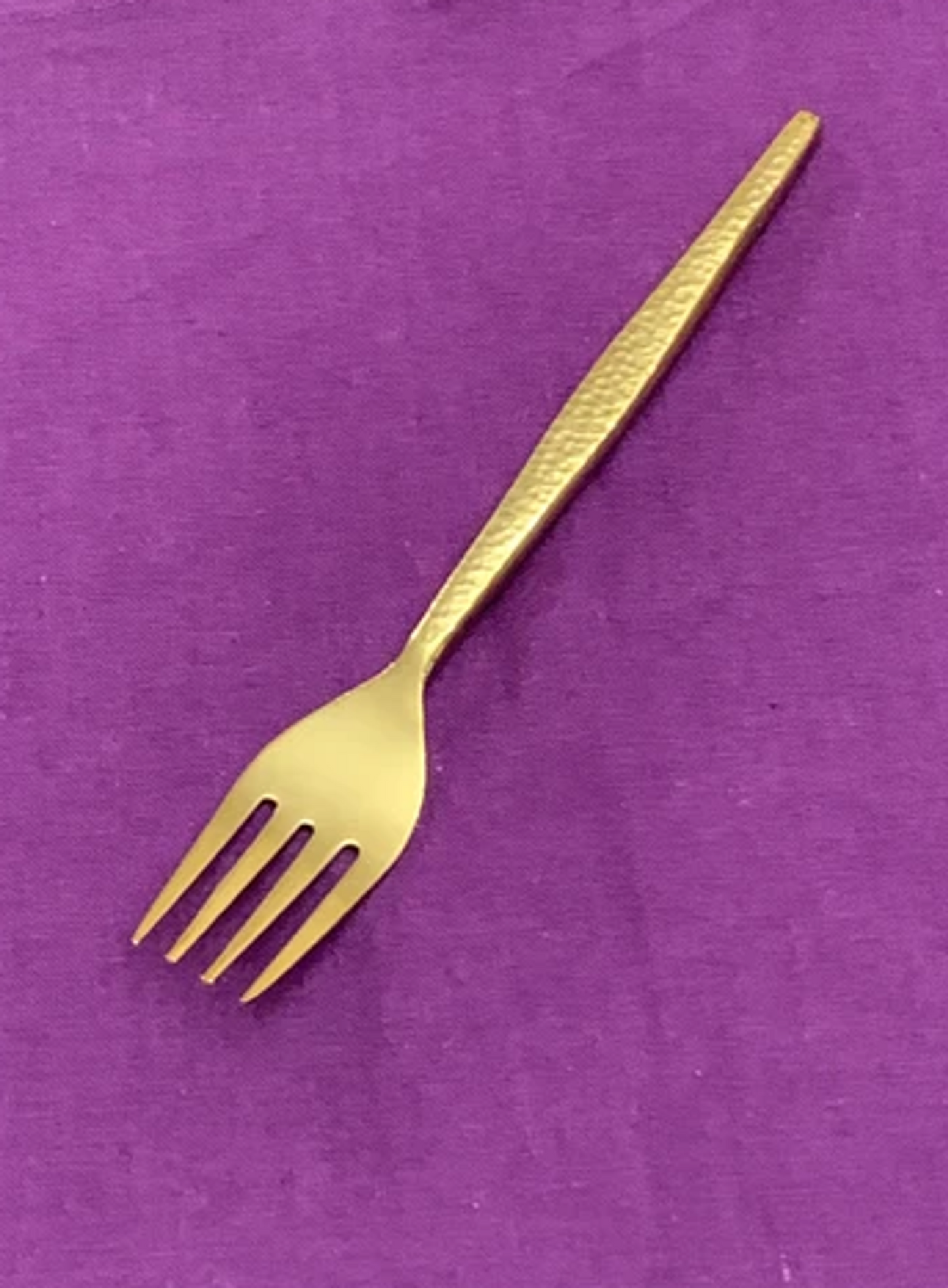 Vibhsa Gold Dinner Fork Set of 6, Service for 6