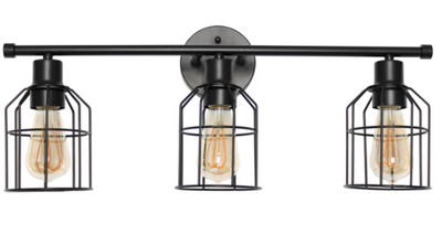 Lalia Home 3-Light Industrial Wired Cage Vanity Light
