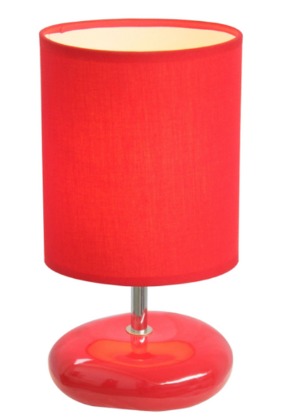 Simple Designs Stonies Small Stone Look Bedside Lamp