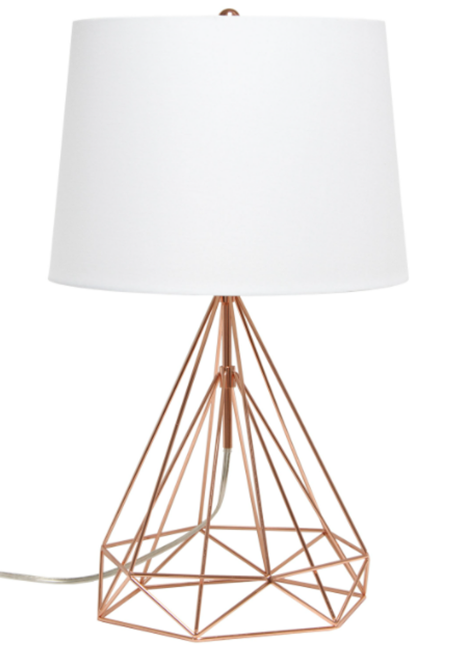 Lalia Home Geometric White Matte Wired Table Lamp