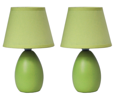 Simple Designs Mini Egg Oval Lamp 2 Pack