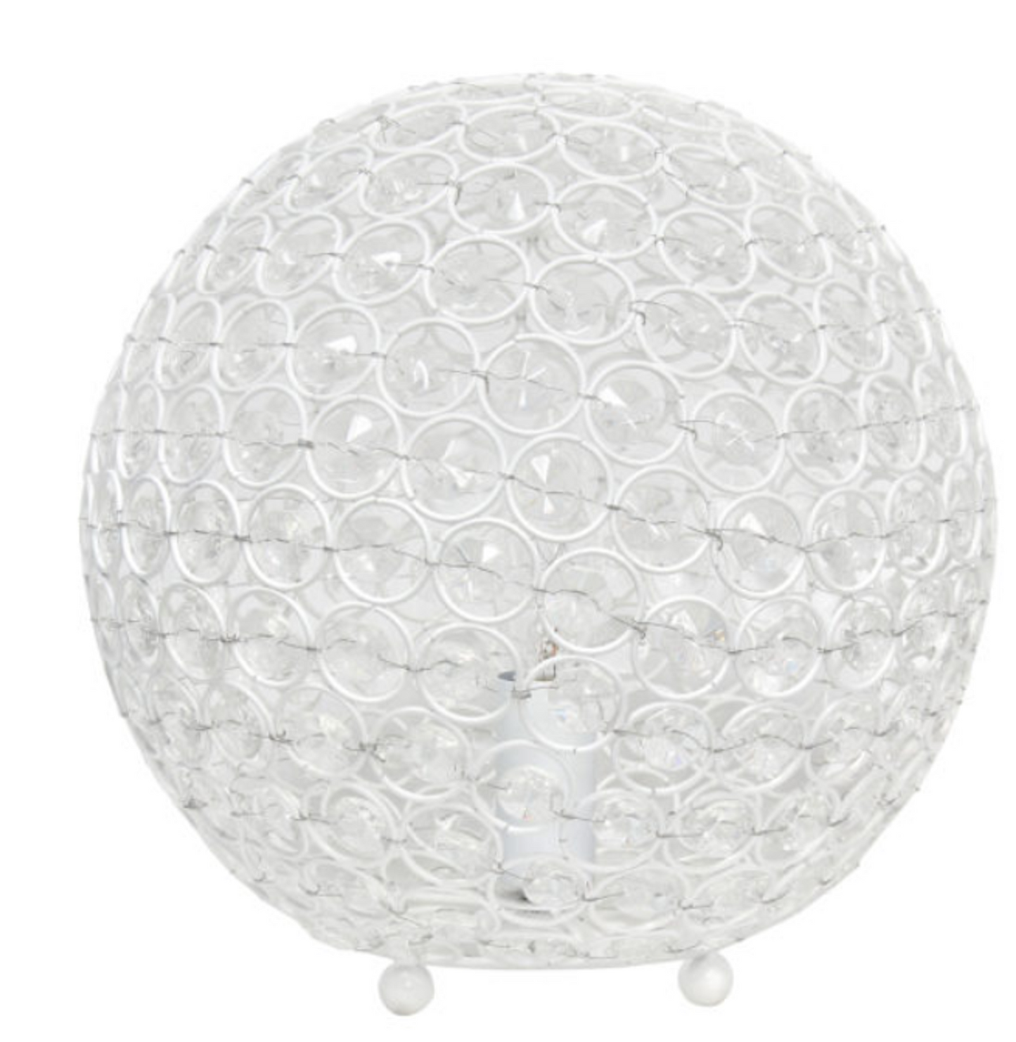 Elegant Designs Elipse 10 Inch Crystal Ball Sequin Table Lamp