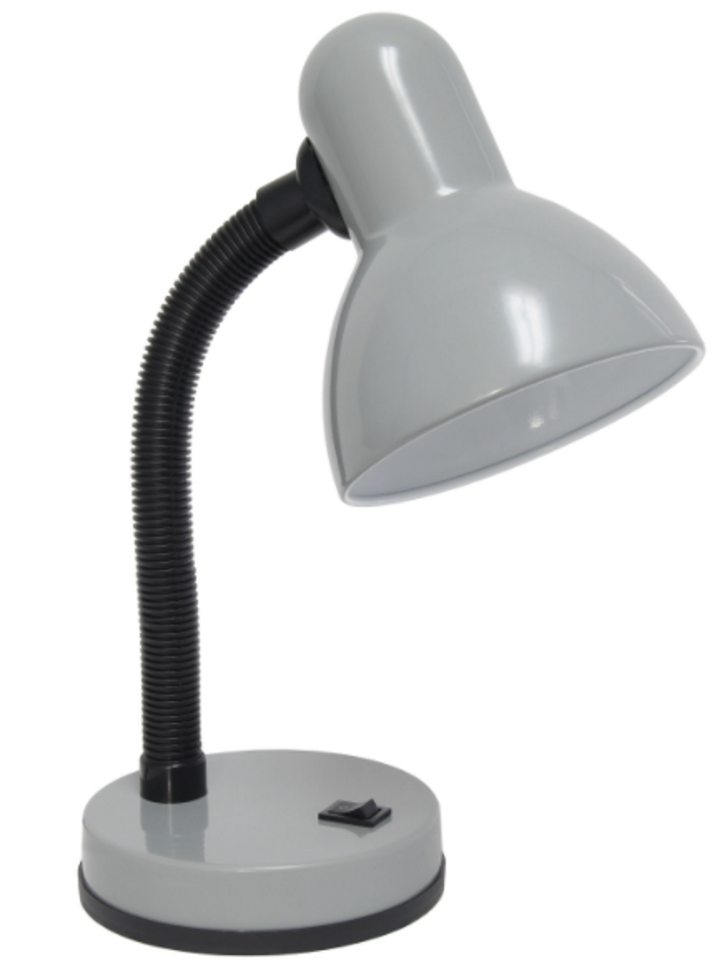 Simple Designs Basic Metal Desk Lamp with Flexible Hose Neck - Silver