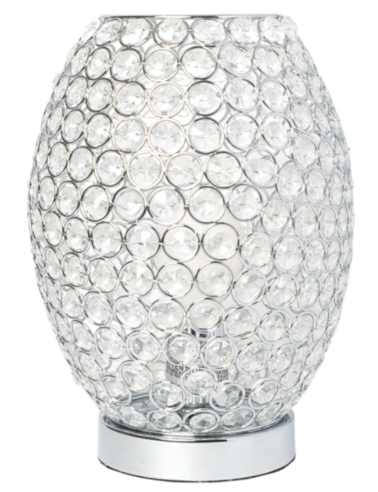 Elegant Designs Elipse Crystal Curved Accent Uplight Table Lamp